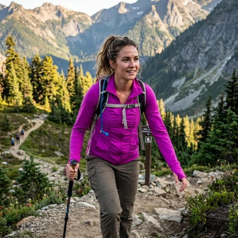 FILA Women's Magenta Utility Hiking Jacket